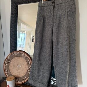 Cartonnier Black and White Herringbone Pants